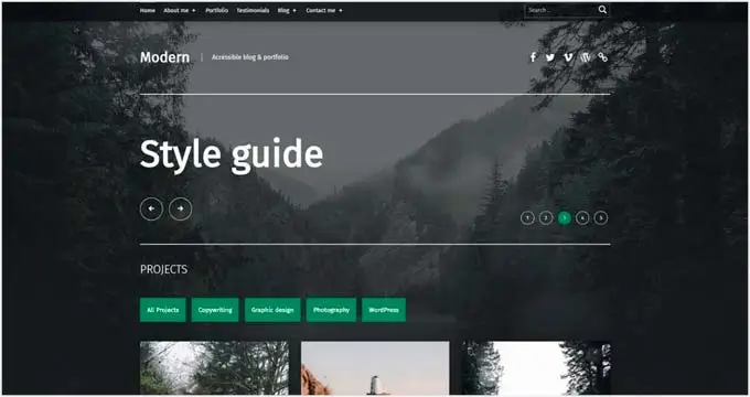 Modern demo site